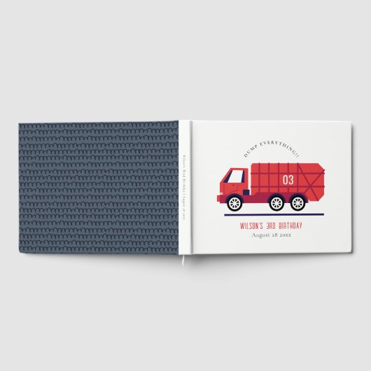 Cute Red Garbage Truck Kinder elke zondag Gastenboek (Volledig)