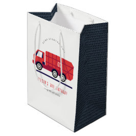 Cute Red Garbage Truck Kinder elke zondag Medium Cadeauzakje