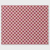 Cute red gingham-patroon kerstinpakpapier cadeaupapier (Vlak)