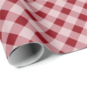 Cute red gingham-patroon kerstinpakpapier cadeaupapier (Rol Hoek)
