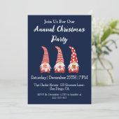 Cute Red Gnomes gepersonaliseerde kerstfeest Kaart (Staand voorkant)