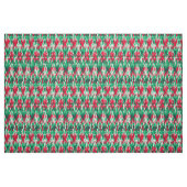Cute red green abstract aztec patroon stof (Fat Quarter)