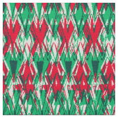 Cute red green abstract aztec patroon stof (Close Up)