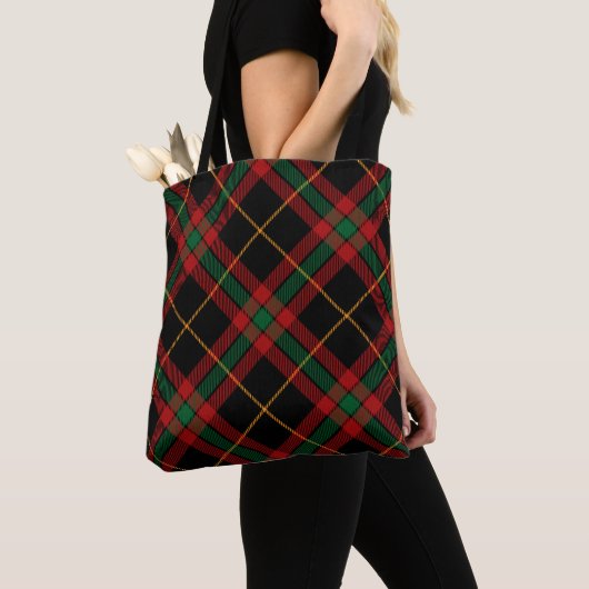 Cute Red Green Black Pset Pattern Mode Tote Bag (Dichtbij)