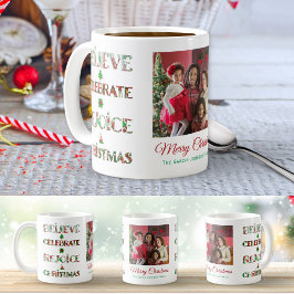 Cute Red Green Christmas Pattern Koffiemok