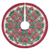 Cute red green festive christmas pattern custom kerstboom rok (Voorkant)