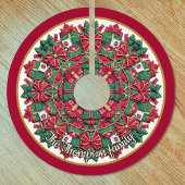 Cute red green festive christmas pattern custom kerstboom rok