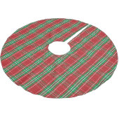 Cute Red Green Holiday Pset Rustisch Tartan Kerstboom Rok (Gekanteld)