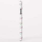 Cute Red & Green Kerstlampmonogram Case-Mate iPhone Case (Achterkant/rechts)