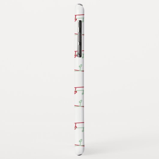 Cute Red & Green Kerstlampmonogram Case-Mate iPhone Case (Achterkant/links)