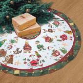 Cute Red Green Silly Goose Christmas Kerstboom Rok