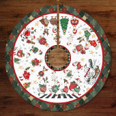 Cute Red Green Silly Goose Christmas Kerstboom Rok