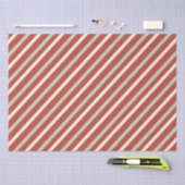 Cute Red, Green & White Snoep Stripe Kerstmis Tissuepapier (Craft)