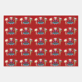 Cute Red Gymnastics met kerst Inpakpapier Vel (Voorkant)