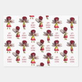 Cute Red Hair Fairies Persoonlijk Inpakpapier Vel (Voorkant)