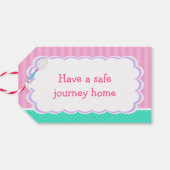 Cute Red Hair Girl Baking Birthday Party Cadeaulabel (Achterkant Horizontaal)