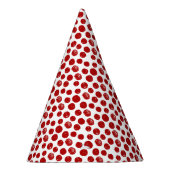 Cute Red-handgetekende waterverf polka-punten Feesthoedjes (Rechts)