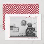 Cute Red Handwrite Je bent een geliefde Lijst Vale Kaart (Voorkant / Achterkant)