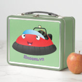 Cute red happy hovercraft cartoon (In situ)