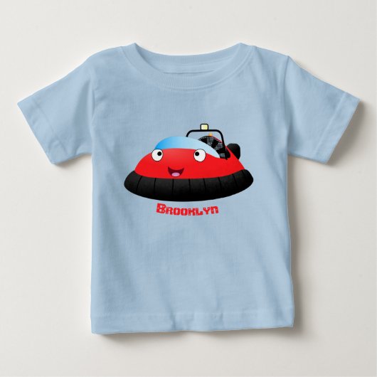 Cute red happy hovercraft cartoon (Voorkant)