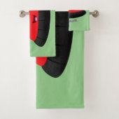 Cute red happy hovercraft cartoon bad handdoek (Insitu)