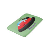 Cute red happy hovercraft cartoon badmat (Gekanteld)