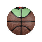 Cute red happy hovercraft cartoon basketbal (Rechts)