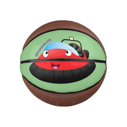 Cute red happy hovercraft cartoon basketbal (Voorkant)