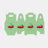 Cute red happy hovercraft cartoon bedankdoosjes (Uitgevouwen)