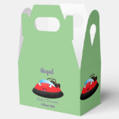 Cute red happy hovercraft cartoon bedankdoosjes (Geopend)