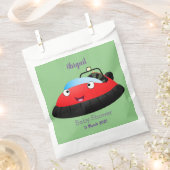 Cute red happy hovercraft cartoon bedankzakje (Geknipt)