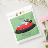 Cute red happy hovercraft cartoon bedankzakje (Gezegeld)