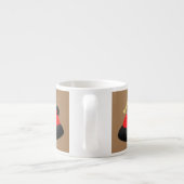 Cute red happy hovercraft cartoon espresso kop (Achterkant)