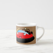 Cute red happy hovercraft cartoon espresso kop (Rechts)