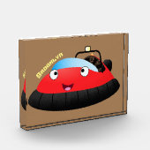 Cute red happy hovercraft cartoon fotoblokken (Links)