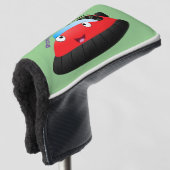 Cute red happy hovercraft cartoon golfheadcover (3/4 voorkant)