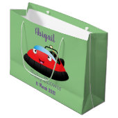 Cute red happy hovercraft cartoon groot cadeauzakje (Voorkant Gekanteld)