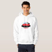 Cute red happy hovercraft cartoon hoodie (Voorkant volledig)