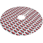 Cute red happy hovercraft cartoon kerstboom rok (Gekanteld)