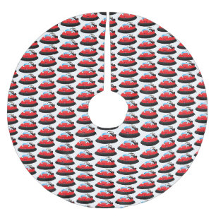 Cute red happy hovercraft cartoon kerstboom rok