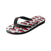 Cute red happy hovercraft cartoon kinder teenslippers (Schuin)