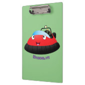 Cute red happy hovercraft cartoon klembord (Links)
