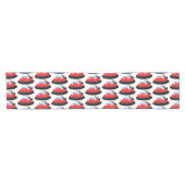 Cute red happy hovercraft cartoon korte tafelloper (Horizontaal)