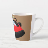 Cute red happy hovercraft cartoon latte mok (Rechts)