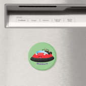 Cute red happy hovercraft cartoon magneet (Insitu (Vaatwasser))
