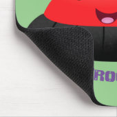 Cute red happy hovercraft cartoon muismat (Hoek)