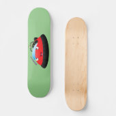 Cute red happy hovercraft cartoon persoonlijk skateboard (Voorkant)