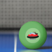 Cute red happy hovercraft cartoon pingpongbal (Net)