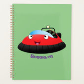 Cute red happy hovercraft cartoon planner (Voorkant)