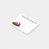 Cute red happy hovercraft cartoon post-it® notes (Schuin)